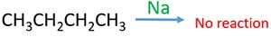 butane and Na do not react